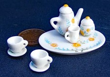 Dolls House White Tea Set