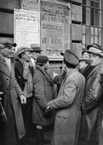 Striking taxi drivers - , pictured