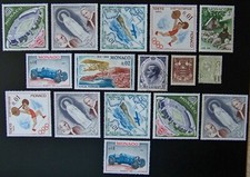 Monaco 15 Stamps (14 MNH, 1