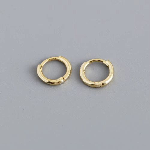 9ct gold sleeper hoop - gold,