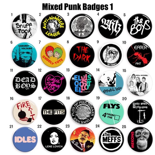 Mixed punk badges - badges, set
