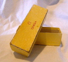 Omega Wrist Watch Outer Box 1940s Cardboard For Ladies Pigskin Coffin Watch Box