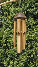 Bamboo wind chime natural - bamboo,