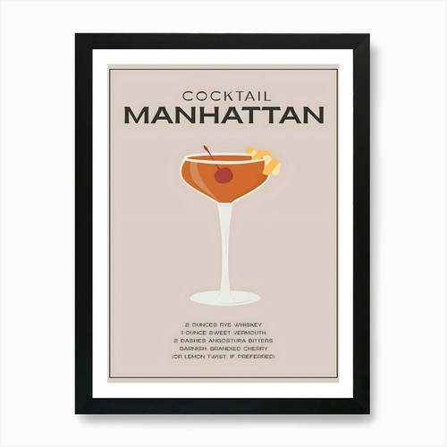 Cocktail manhattan art - cocktail,