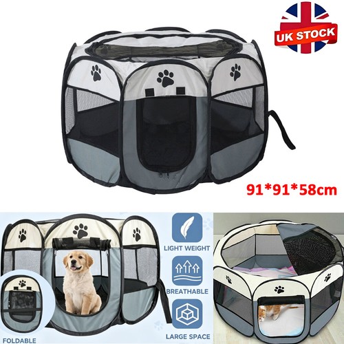 Foldable soft fabric dog - fabric, crate