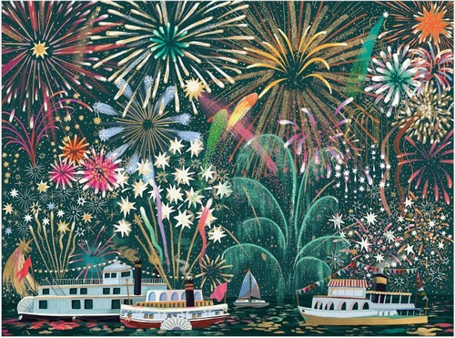 Galison fireworks jubilee foil - fireworks,
