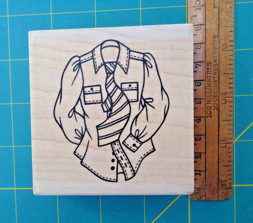 Shirt tie rubber stamp - &,