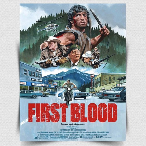 Rambo first blood metal sign - rambo,