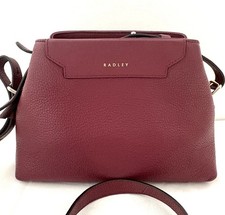 RADLEY MERLOT LEATHER HANDBAG SHOULDER CROSS BODY BAG RRP £199!!! NEW!!!