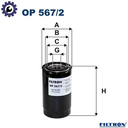 Oil filter 567 for nissan - op,