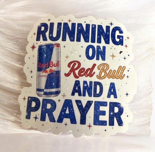 Hanmade red bull sticker - red,