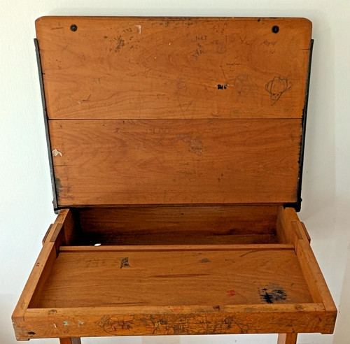 Vintage oak childs wooden - childs,