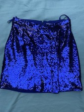 ASOS Sequin Mini Skirt Size 10. Royal Blue. Good Condition.