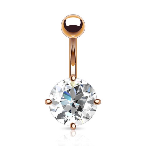 Rose gold belly bars - gold,