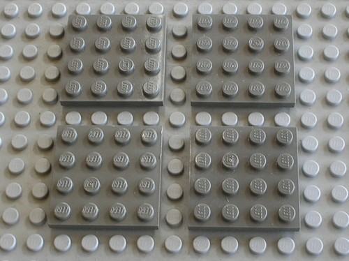 Lego plate olddkgray - 4,