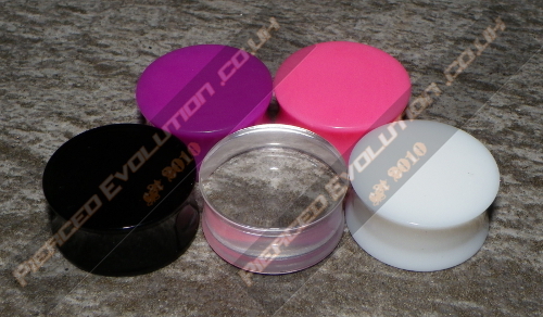 Acrylic double flare - flare, flesh
