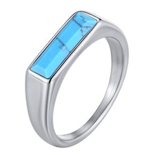 Natural Stone Signet Ring for