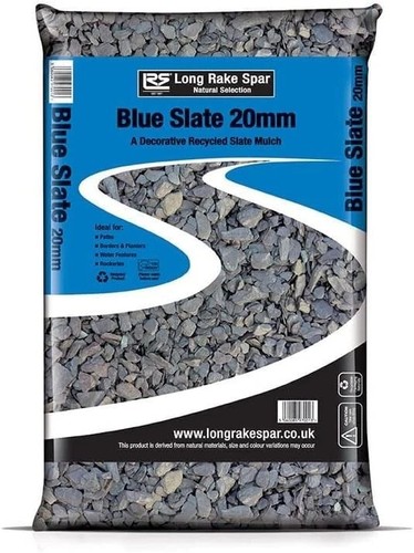 Blue slate chippings 20mm - blue,
