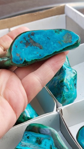 Malachite and chrysocolla - and,