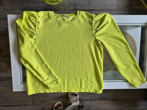 Neon yellow zara - yellow, puff
