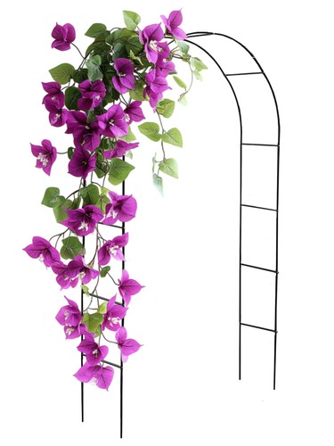 Black metal garden arbour - metal,