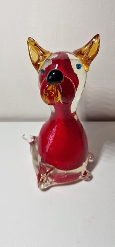 Murano hand blown - blown, dog