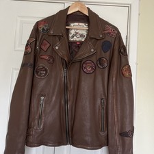 Joe Browns Leather Motorcycle Jacket XL
