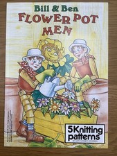 Gary Kennedy 5 Intarsia Knitting Patterns Bill & Ben Flower Pot Men