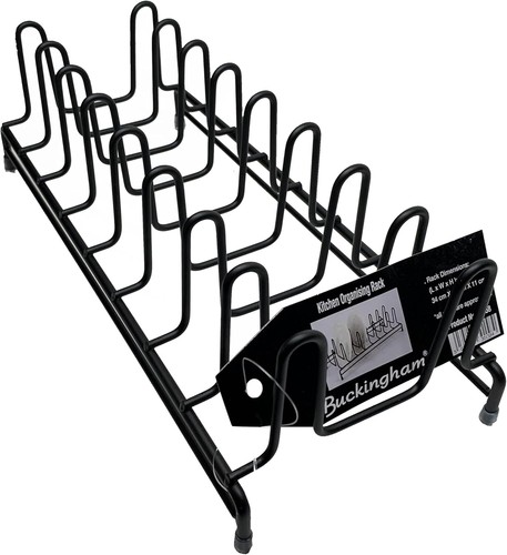 Metal plate drainer rack - plate, black