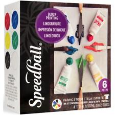Speedball Block Printing Fabric & Paper Inks 1.25oz (37ml) 6pcs