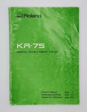 Original Roland KR-75 Digital Intelligent Piano Owners Manual