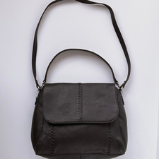 Leather Crossbody Handbag/Shoulder Bag Black Pebbled | Linea House of Fraser