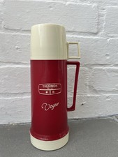 Retro Thermos Vogue Flask Red & White cup 1/4  Litres Camping / Caravan
