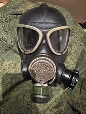 Russian soldier's gas mask