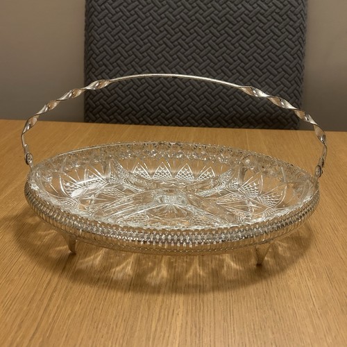 Vintage oval glass divided - vintage,