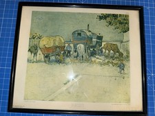 Vintage Van Gogh Print – La Roulotte (The Gypsy Caravan) –  (c.1940s–60s)