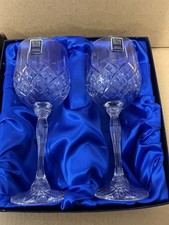 Royal Scot Crystal Wine Glass Goblets Pair, Heavy Large
