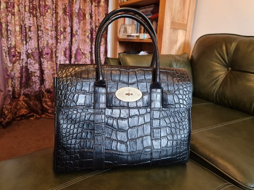 Mulberry bayswater black croc - mulberry,