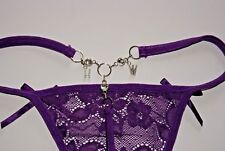 HW Hotwife Sexy Lace Thong Underwear Panties Knickers Cuckold Fetish Sl*t Purple