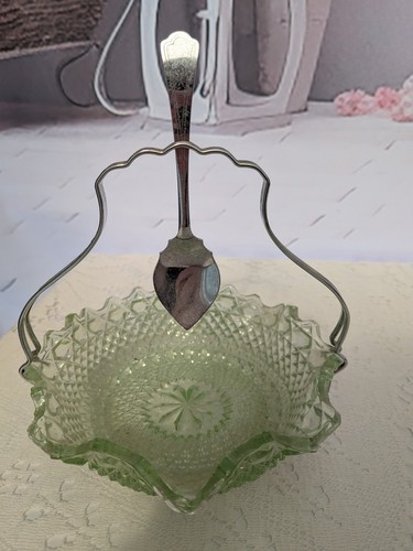 Art deco green glass and - art,