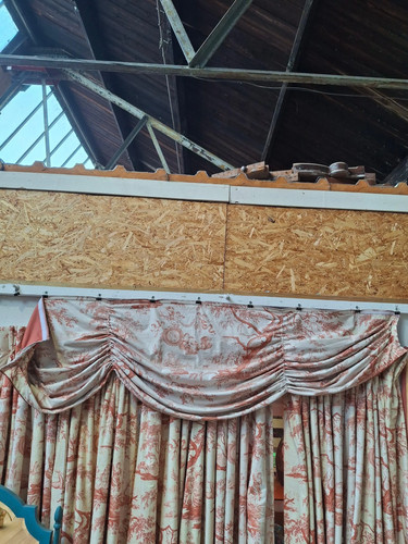 Large vintage toile - vintage, curtains