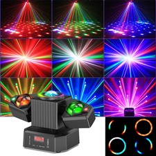 1-8PCS Moving Head Party Light Rotating Disco Ball Laser Beam Strobe Remote DMX