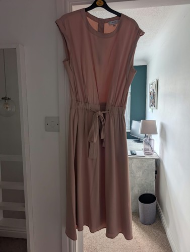 Pink reiss midi dress - pink,