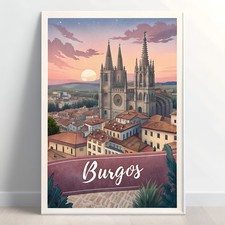 Burgos Spain Travel Poster -