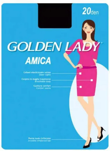 Golden lady amica black tights - golden,