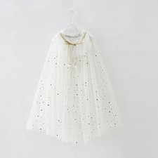 Little Girls Sequins Tulle Cape Children Princess Party Dress Up Summer Costumes