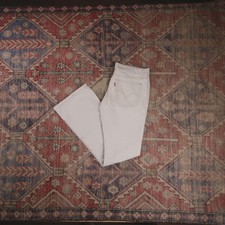 Levi's W28 L29 Flared White Denim Jeans