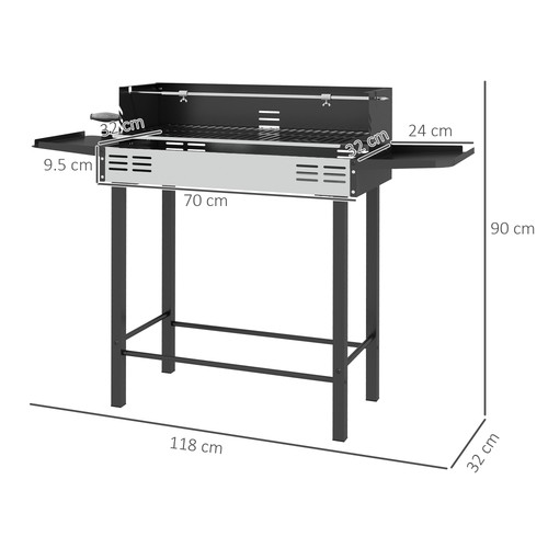 Charcoal barbecue rotisserie - barbecue,