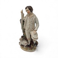 Staffordshire Porcelain Man and Lamb