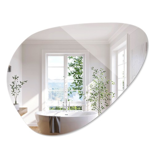 Organic cloud shaped mirror - organic,